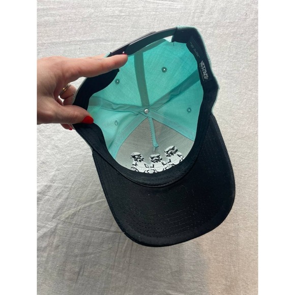 Star Wars Stormtrooper Snapback Cap Hat One Size Teal Blue Movies Lucasfilm - Picture 3 of 4